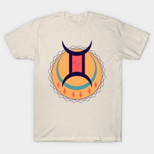 Retro Triad Constellation of The Gemini T-Shirt